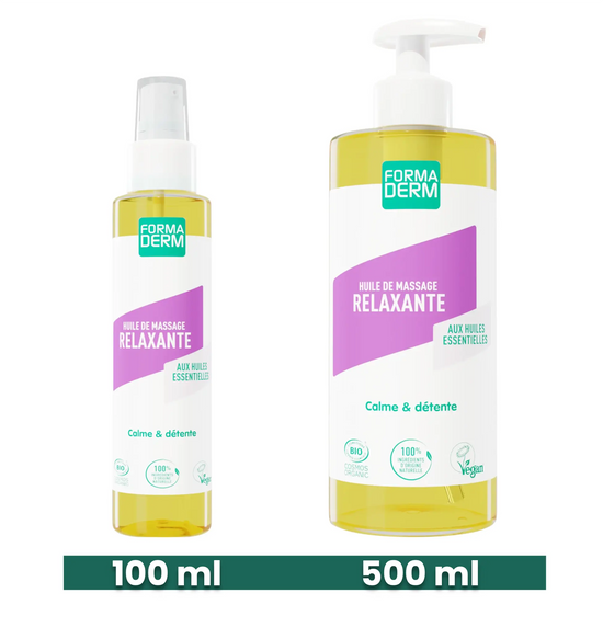 huile message relaxante formaderm 100ml, 500ml