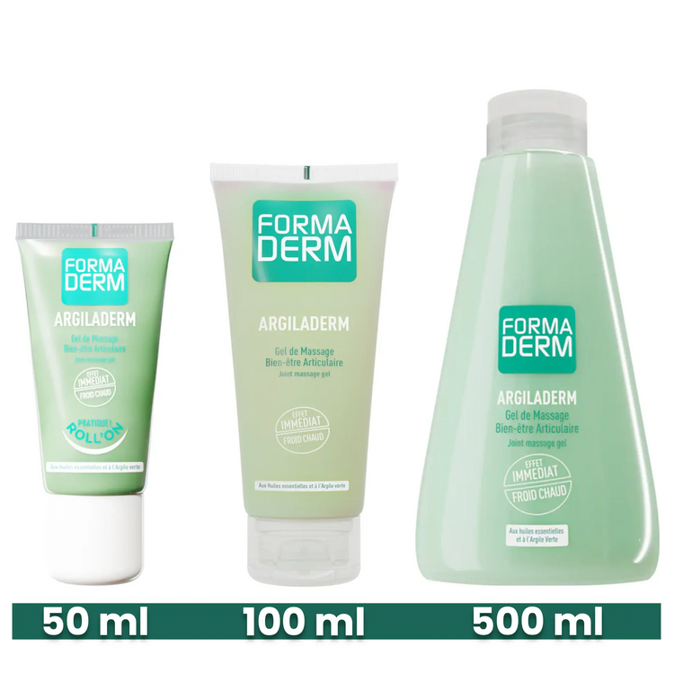 références argiladerm 50ml, 100ml, 500ml