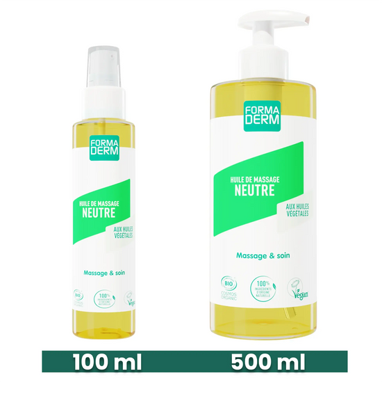 Huile de massage Neutre Amande douce et Pépin de raisin certifiée BIO 100ml