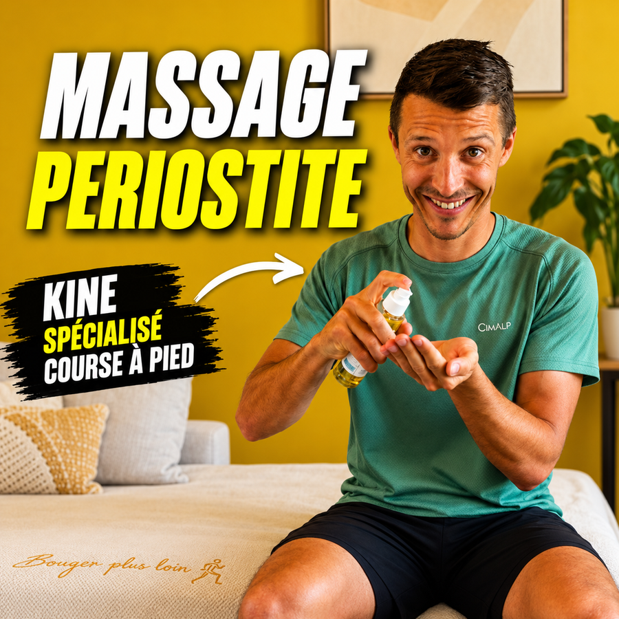 Course à pied : massage du tibia, mollet et pied